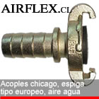 ACOPLES RPIDOS CHICAGO, TIPO EUROPEO, PARTE ESPIGA, AIRE AGUA S